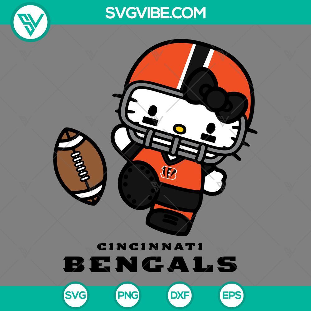 hello kitty cincinnati bengals svg png eps dxf files mockup