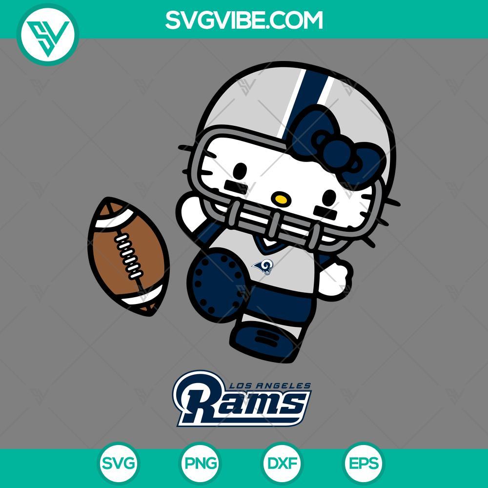 hello kitty los angeles rams svg png eps dxf files mockup