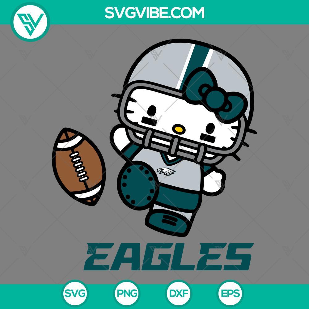 hello kitty philadelphia eagles svg png eps dxf files mockup