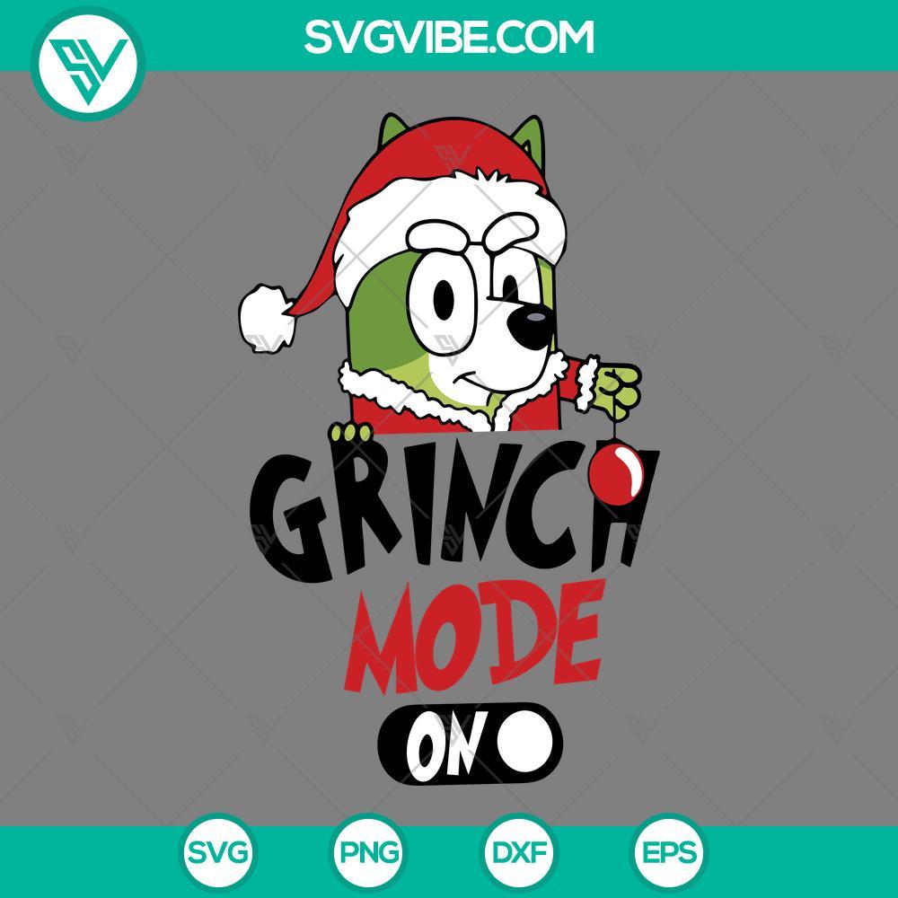 bluey grinch mode on svg bluey christmas svg mockup