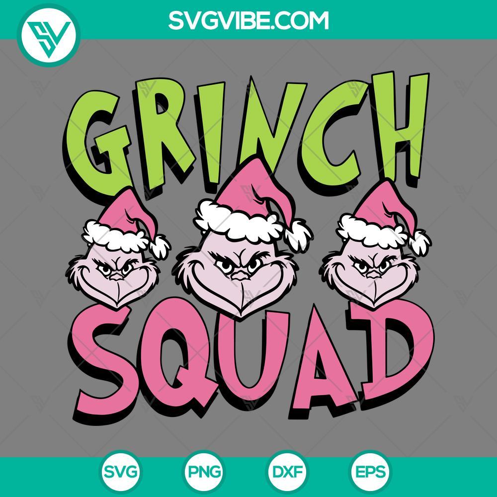 pink grinch squad svg grinch barbie santa hat svg mockup