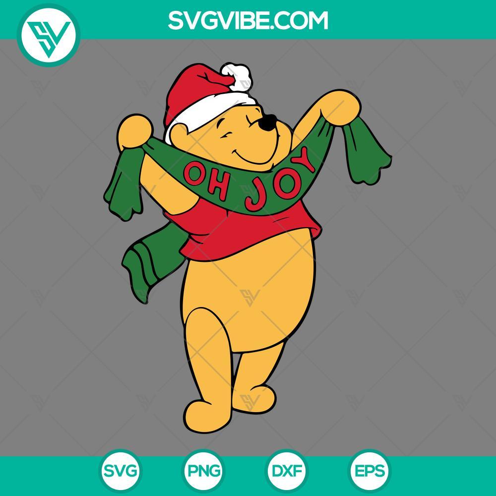 pooh santa claus oh joy svg pooh disney christmas svg mockup