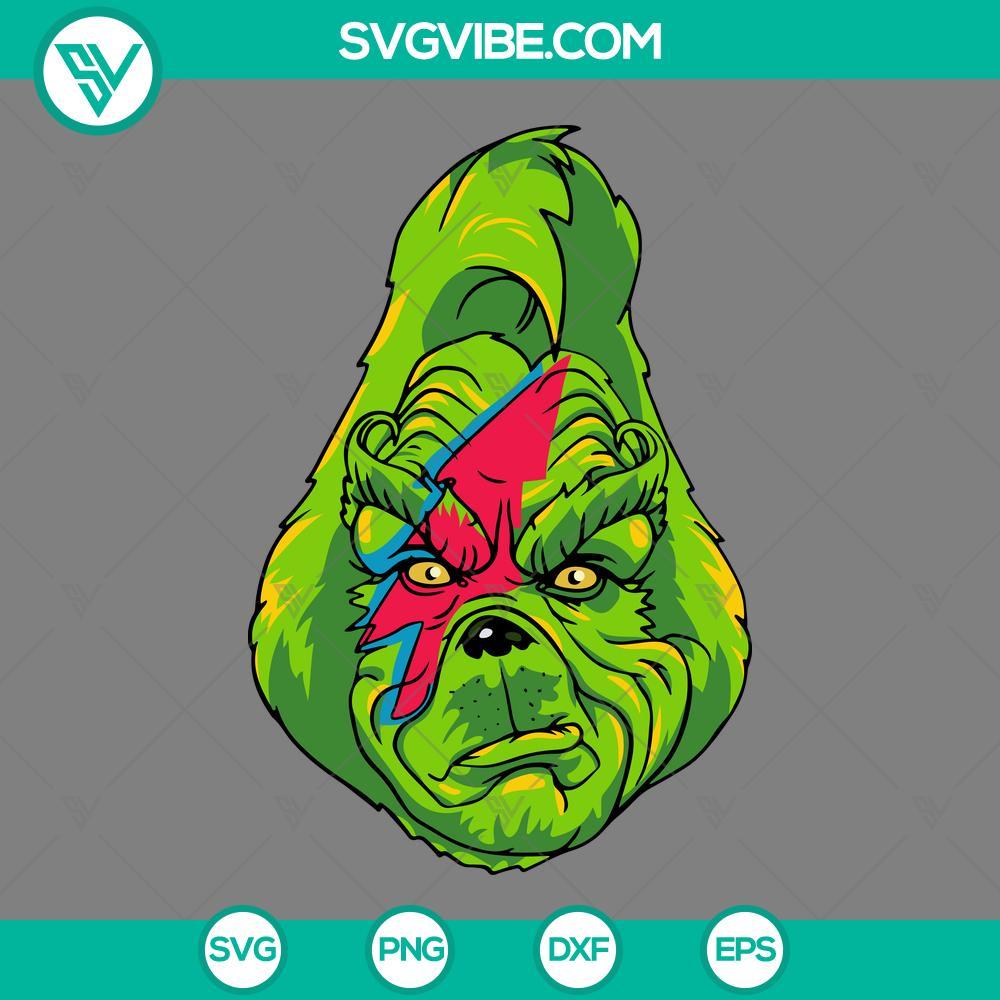 grinch david bowie svg grinch christmas svg png eps dxf file mockup