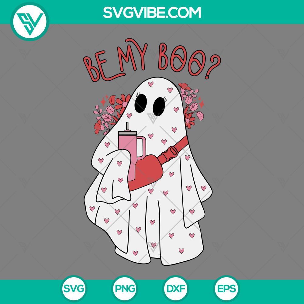 be my boo heart stanley tumbler svg boo valentine svg png eps dxf file mockup