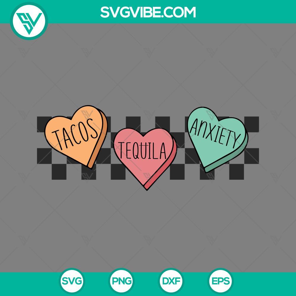 tacos tequila anxiety svg valentines day svg conversation hearts svg mockup