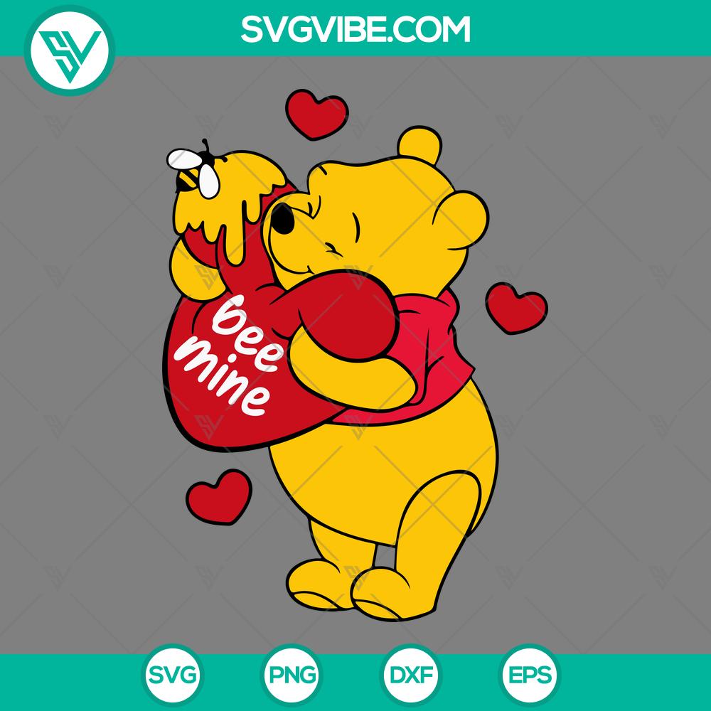 bee mine svg winnie the pooh svg valentineaeurtms day svg mockup