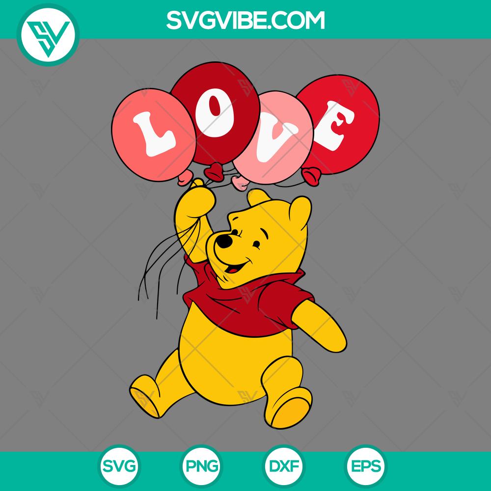 love winnie the pooh svg pooh bear valentine svg valentineaeurtms day svg mockup