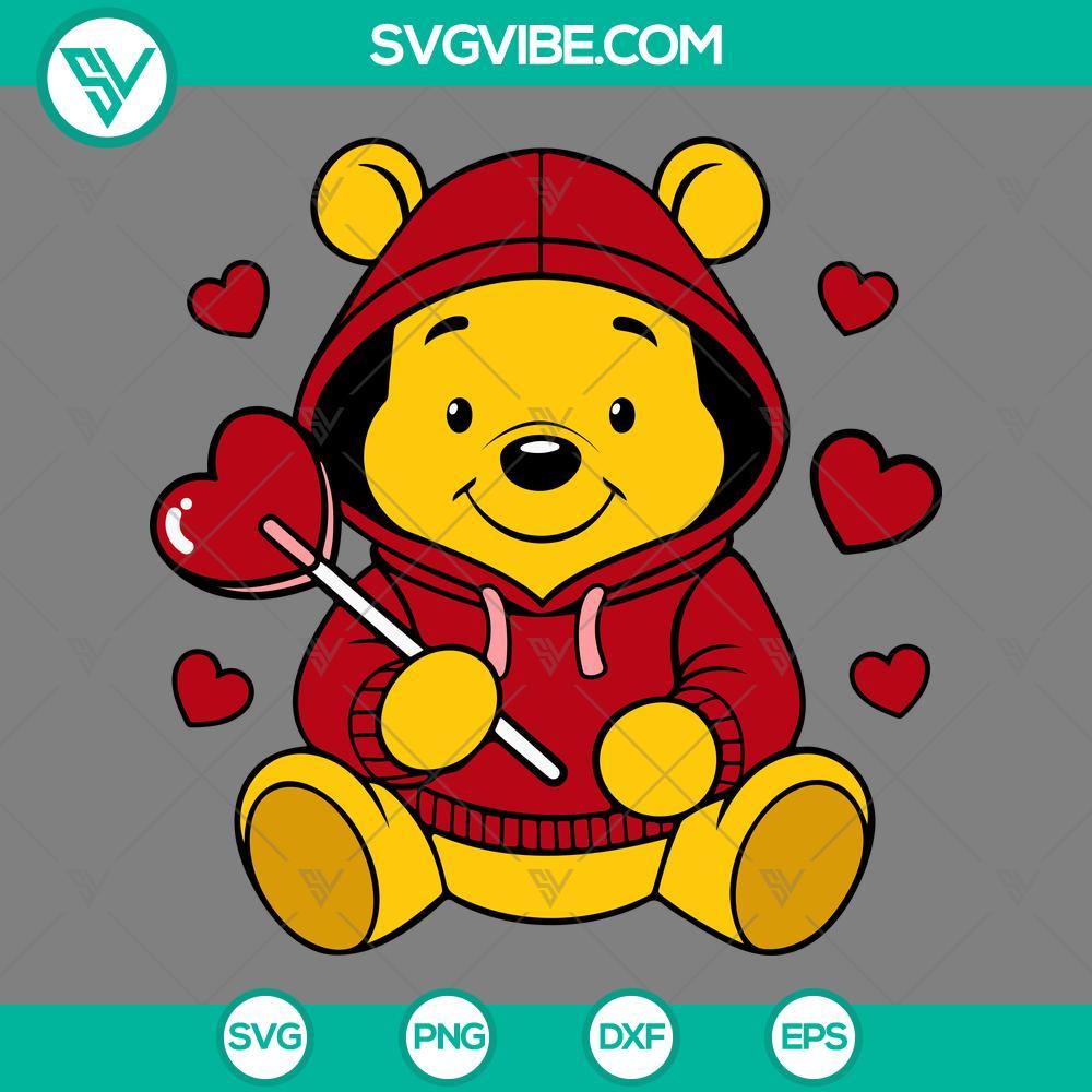 winnie the pooh valentine svg winnie the pooh candy heart svg winnie pooh love heart svg mockup