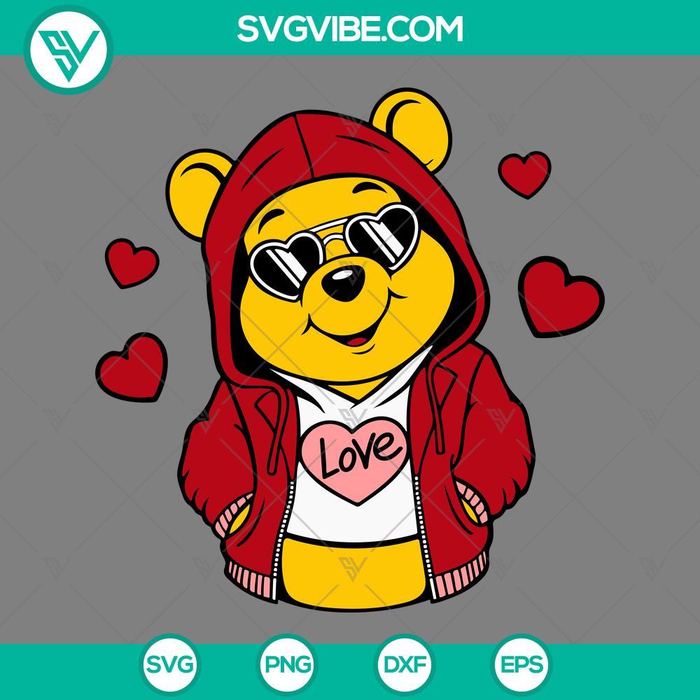 love heart winnie the pooh svg valentines day svg winnie the pooh svg mockup