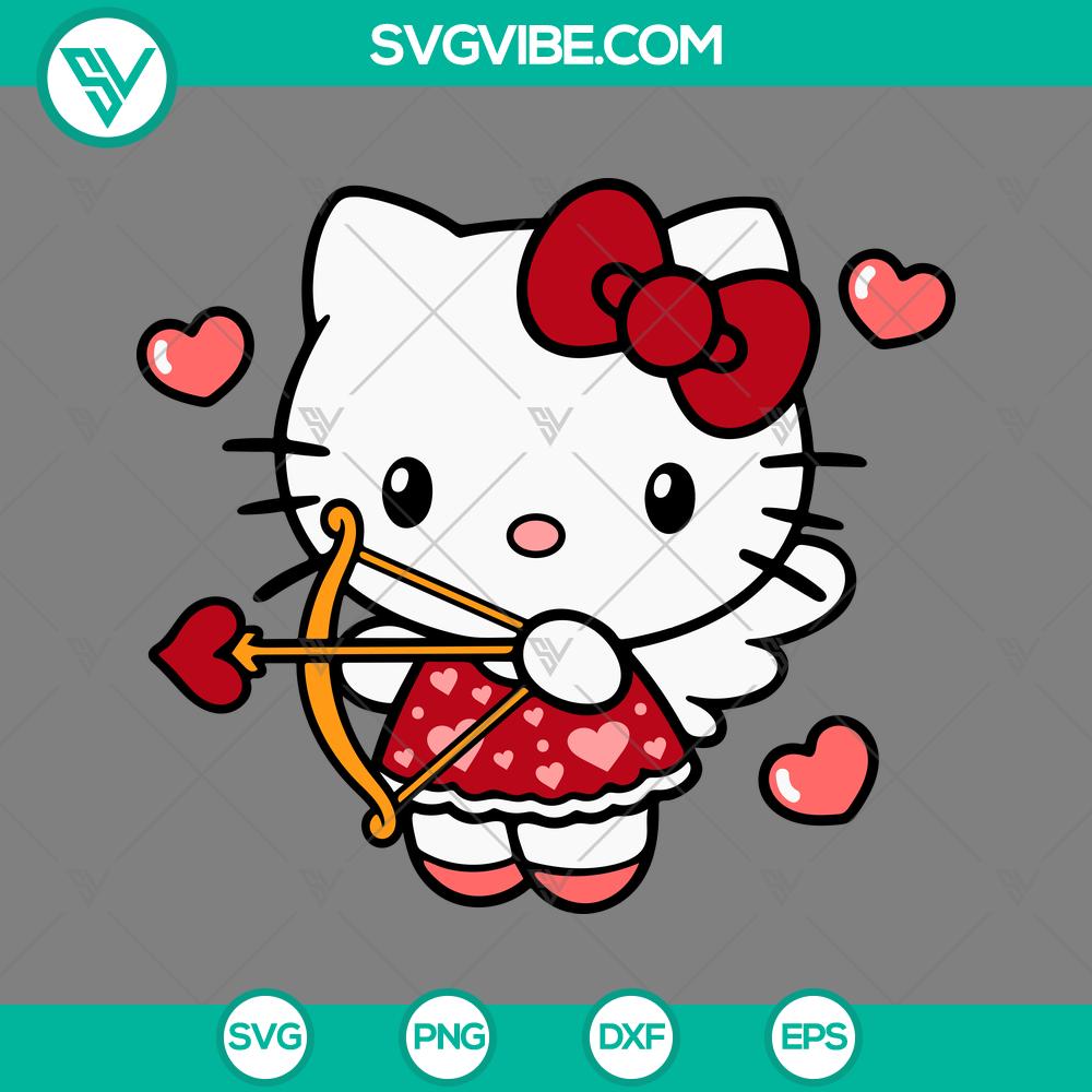 hello kitty cupid svg valentineaeurtms day svg hello kitty valentine svg hello kitty love heart svg mockup