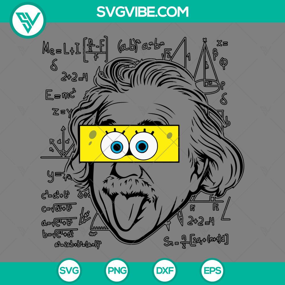 albert einstein spongebob svg mockup