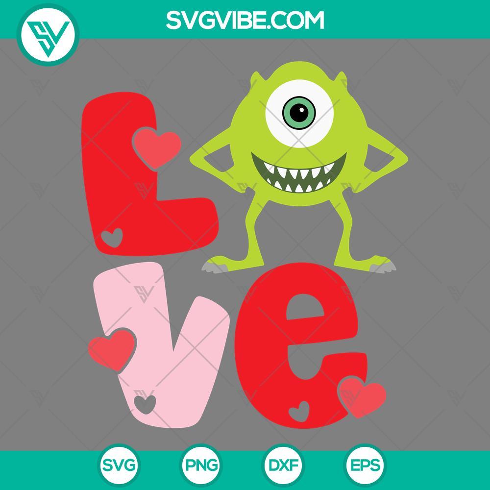 mike monsters inc love svg mike wazowski valentines svg png eps dxf file mockup