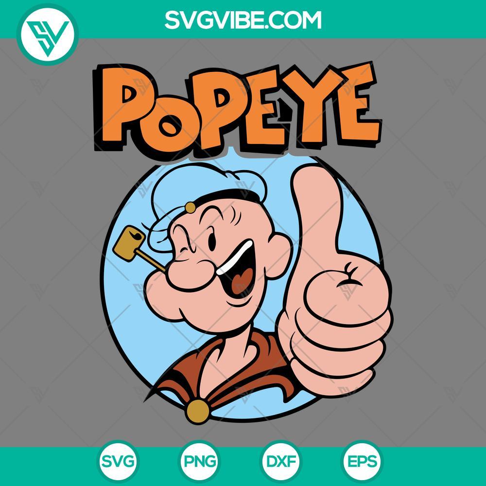 popeye thimble theatre svg png eps dxf file mockup