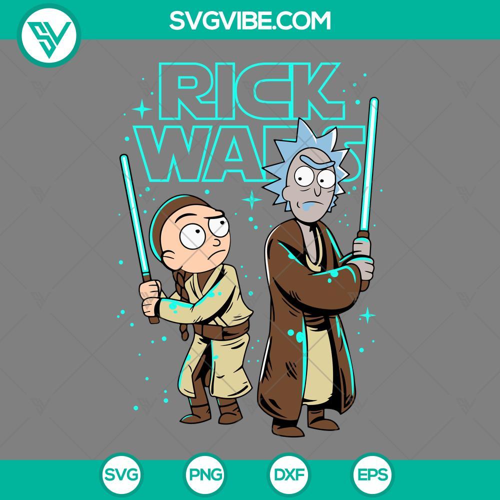 rick and morty star wars svg png eps dxf file mockup