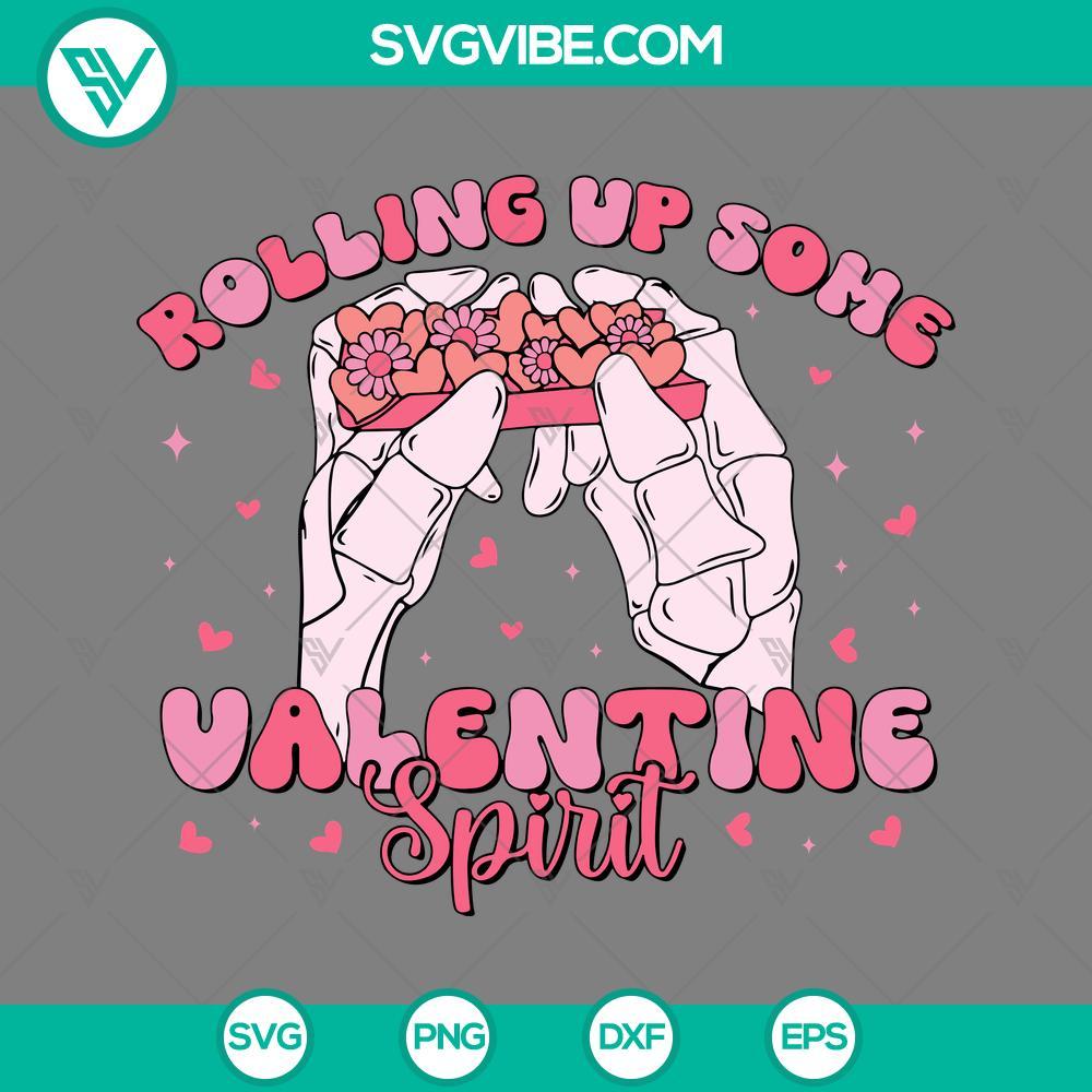 skeleton hand rolling up some valentine spirit svg pink horror valentine svg png eps dxf files mockup