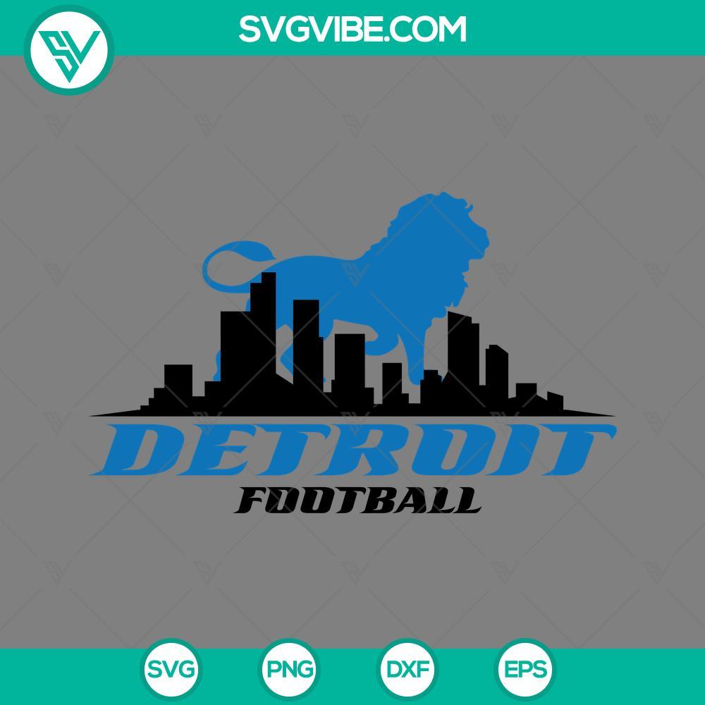 detroit lions football svg detroit michigan skyline svg mockup