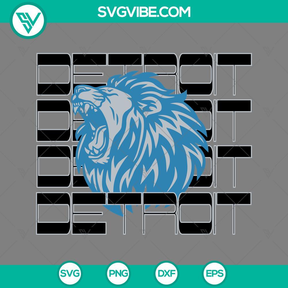 detroit lions svg dxf eps png designs silhouette vector clipart mockup