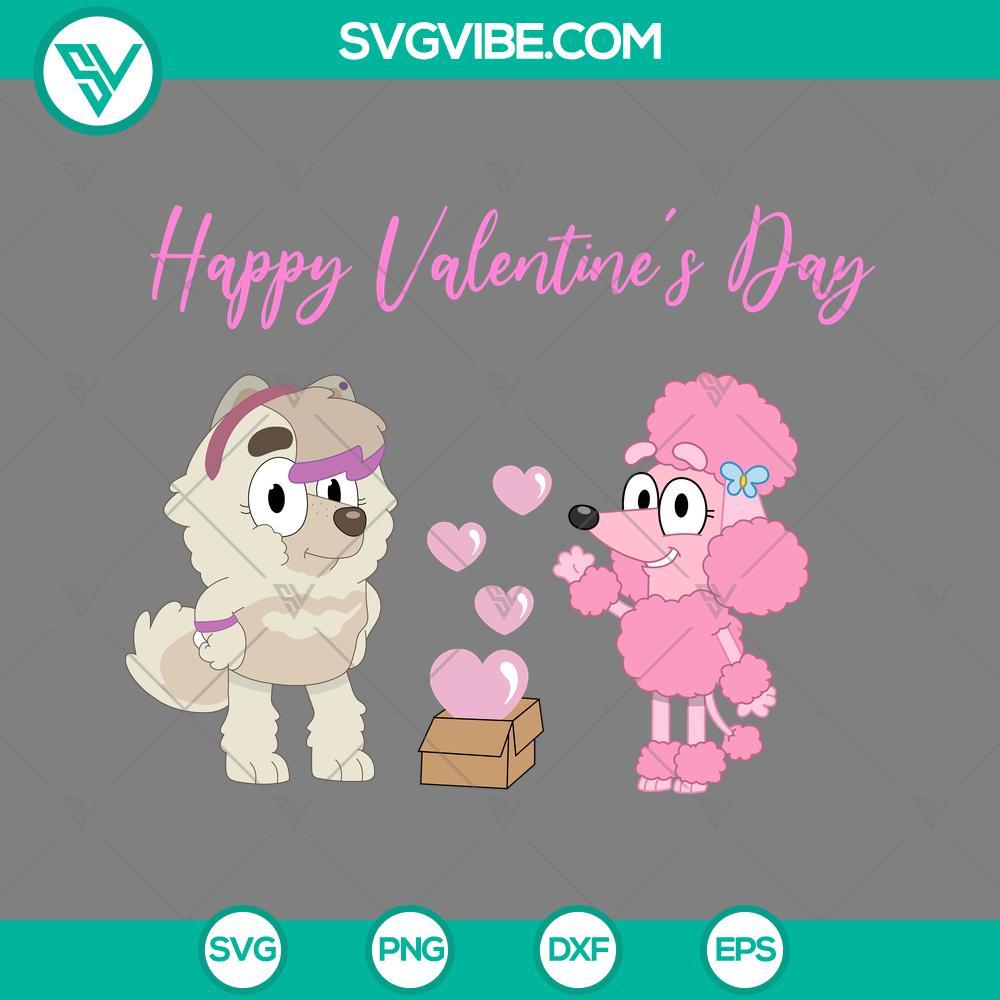 judo and coco bluey happy valentines day svg bluey characters svg valentines couple svg mockup