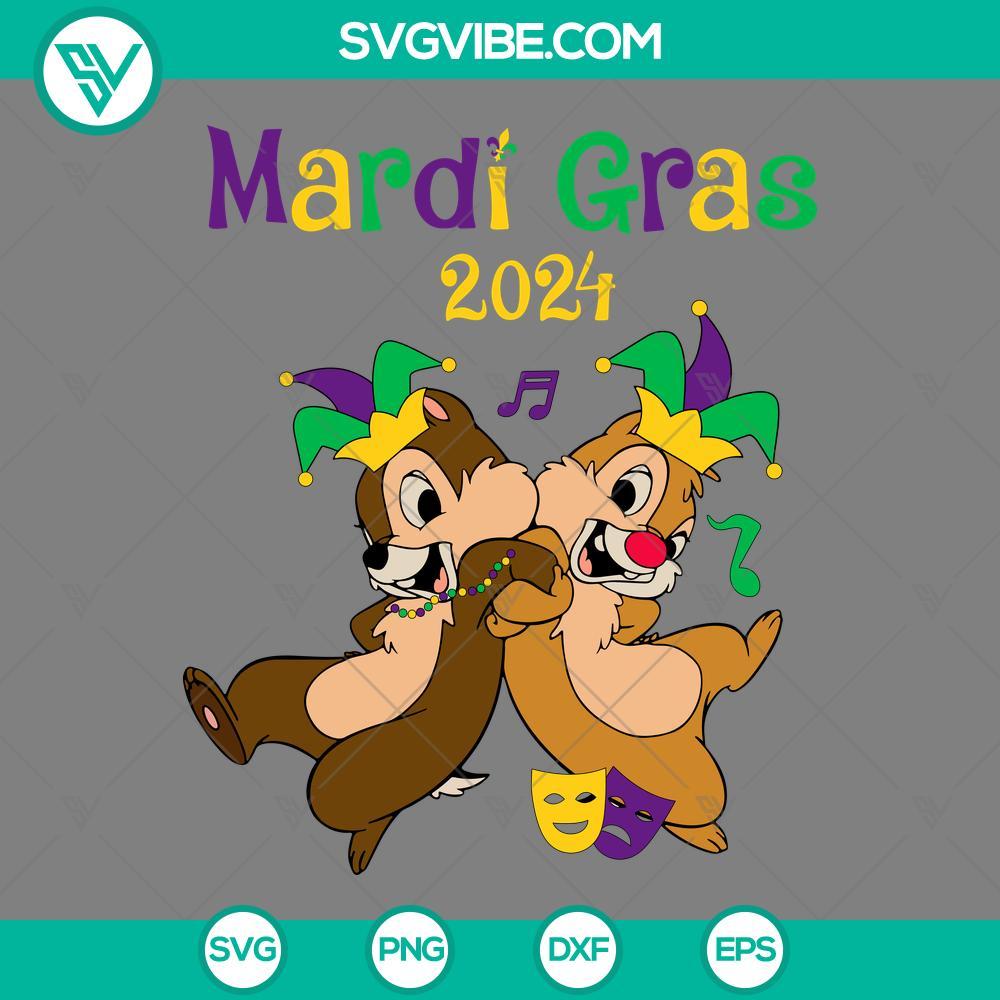 chip and dale mardi gras 2024 svg disney mardi gras svg png dxf eps mockup