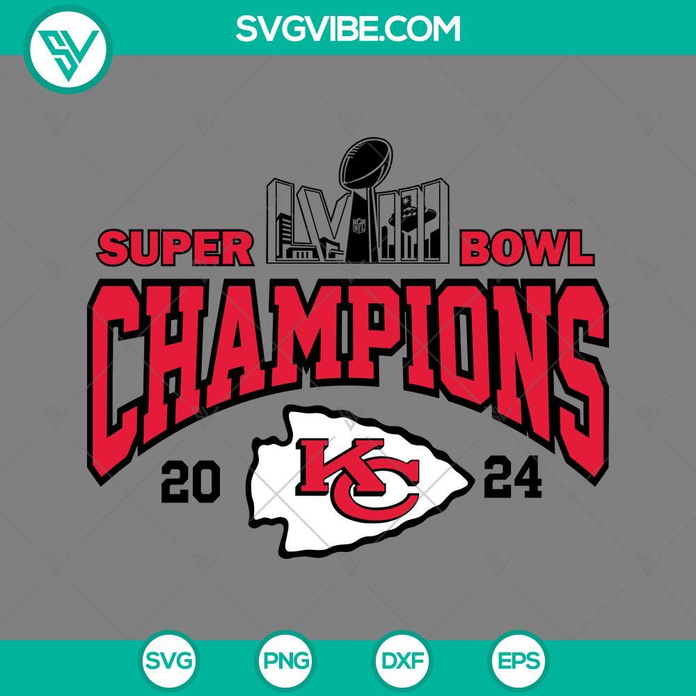 kansas city chiefs super bowl lviii champions svg kansas city chiefs super bowl 2024 svg png mockup