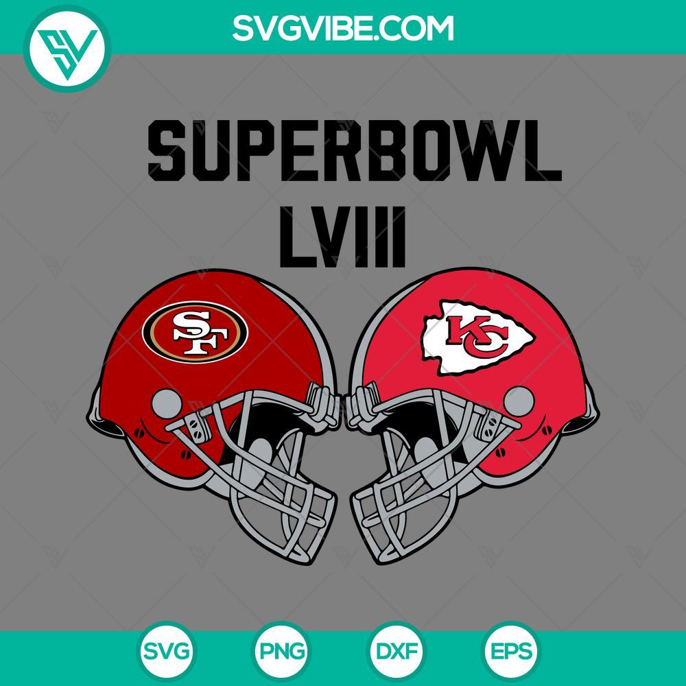 san francisco 49ers vs kansas city chiefs super bowl lviii 2024 svg png mockup