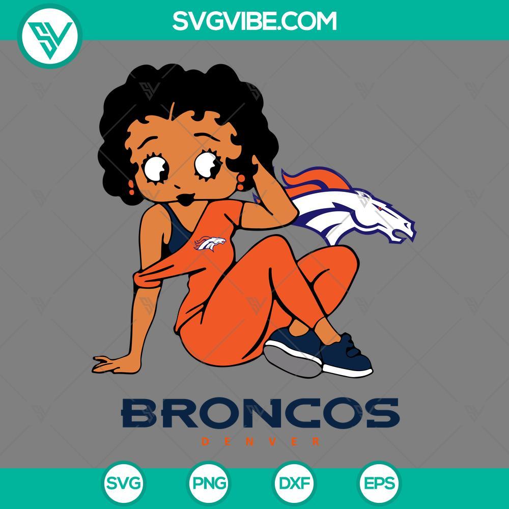 betty boop denver broncos football svg png dxf eps files mockup