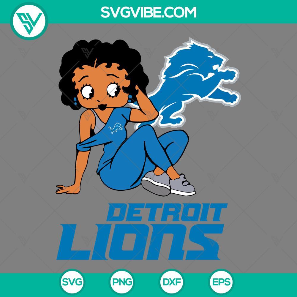 betty boop detroit lions football svg png dxf eps files mockup