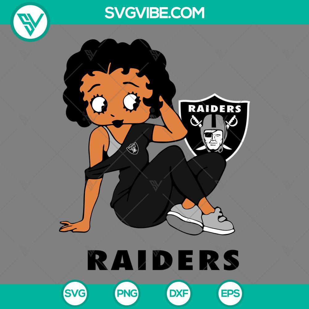 betty boop las vegas raiders football svg png dxf eps files mockup