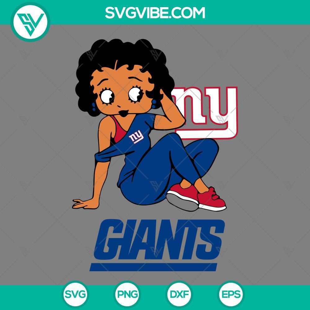 betty boop new york giants football svg png dxf eps files mockup