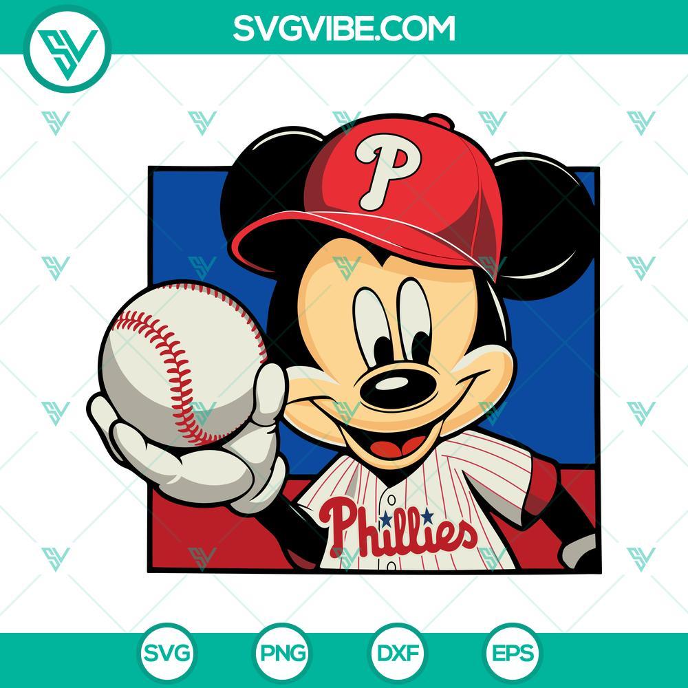 mickey mouse philadelphia phillies svg mickey baseball svg png dxf eps mockup