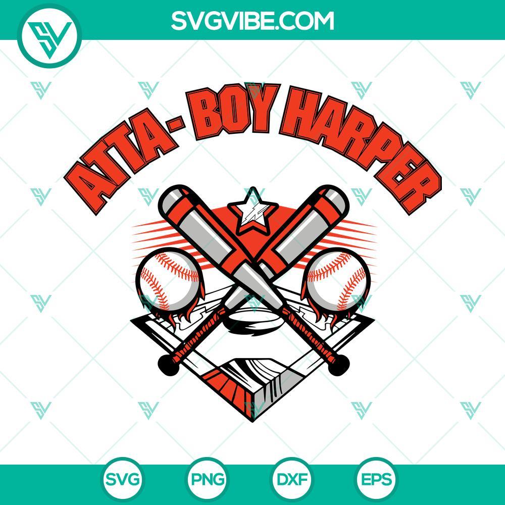 philadelphia phillies svg atta boy harper svg png dxf eps files mockup