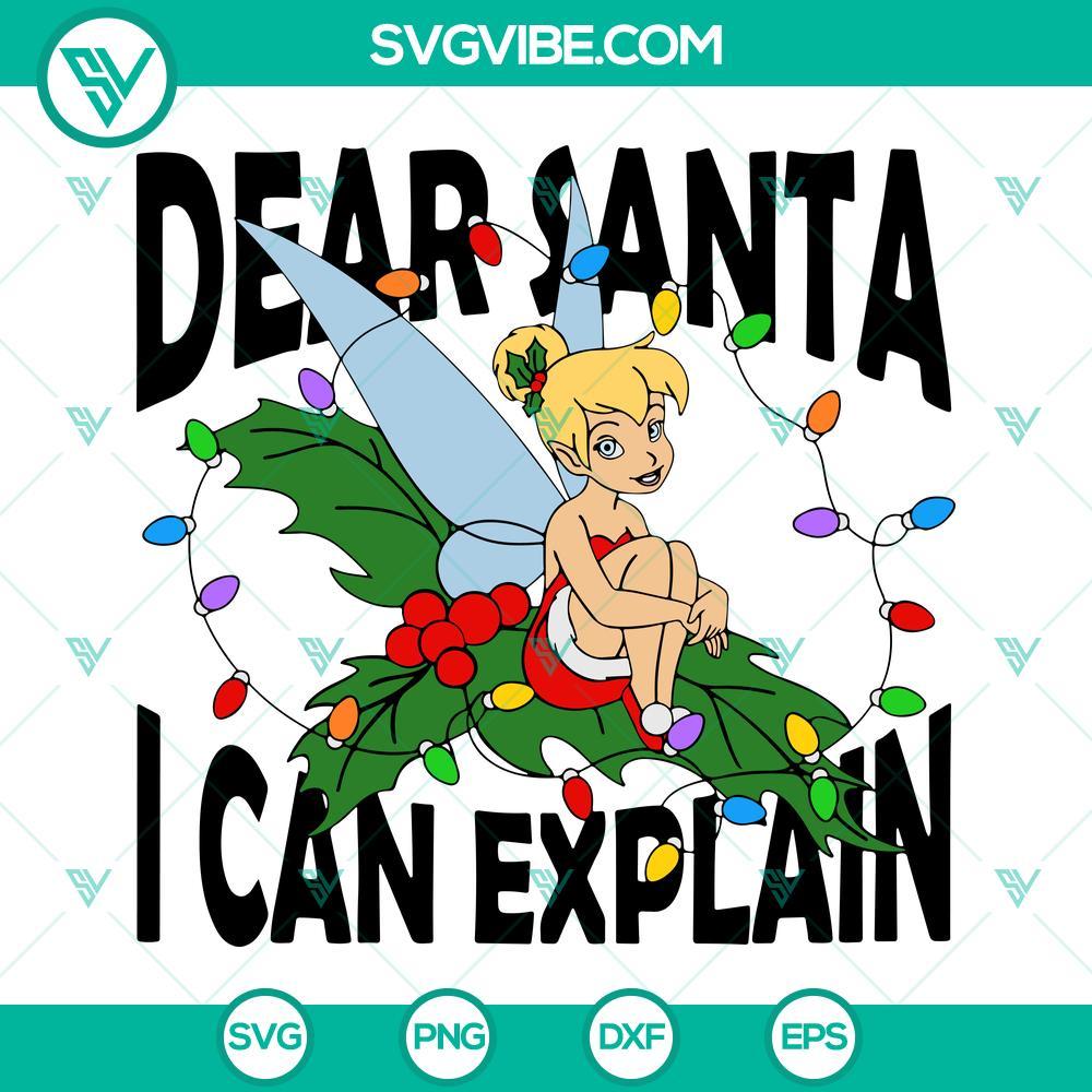 tinker bell dear santa i can explain svg tinker bell christmas svg eps png dxf mockup