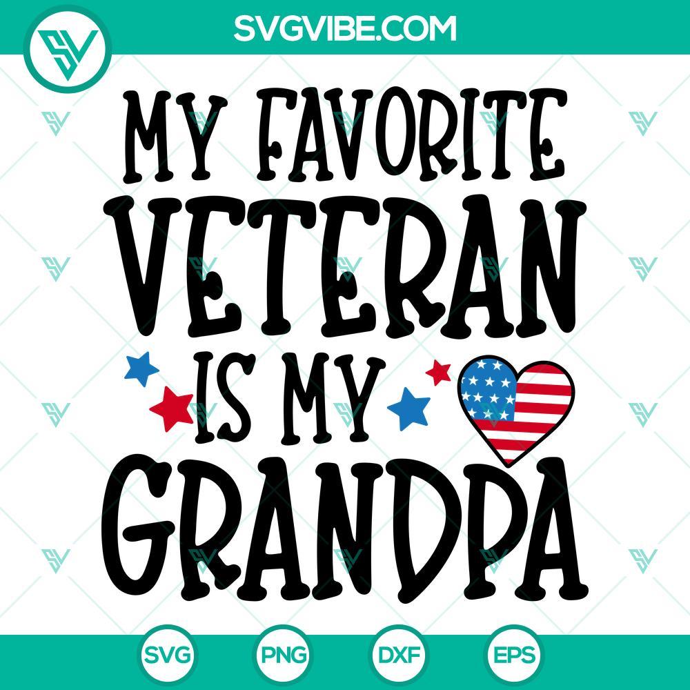 my favorite veteran is my grandpa svg veterans day svg grandpa svg mockup