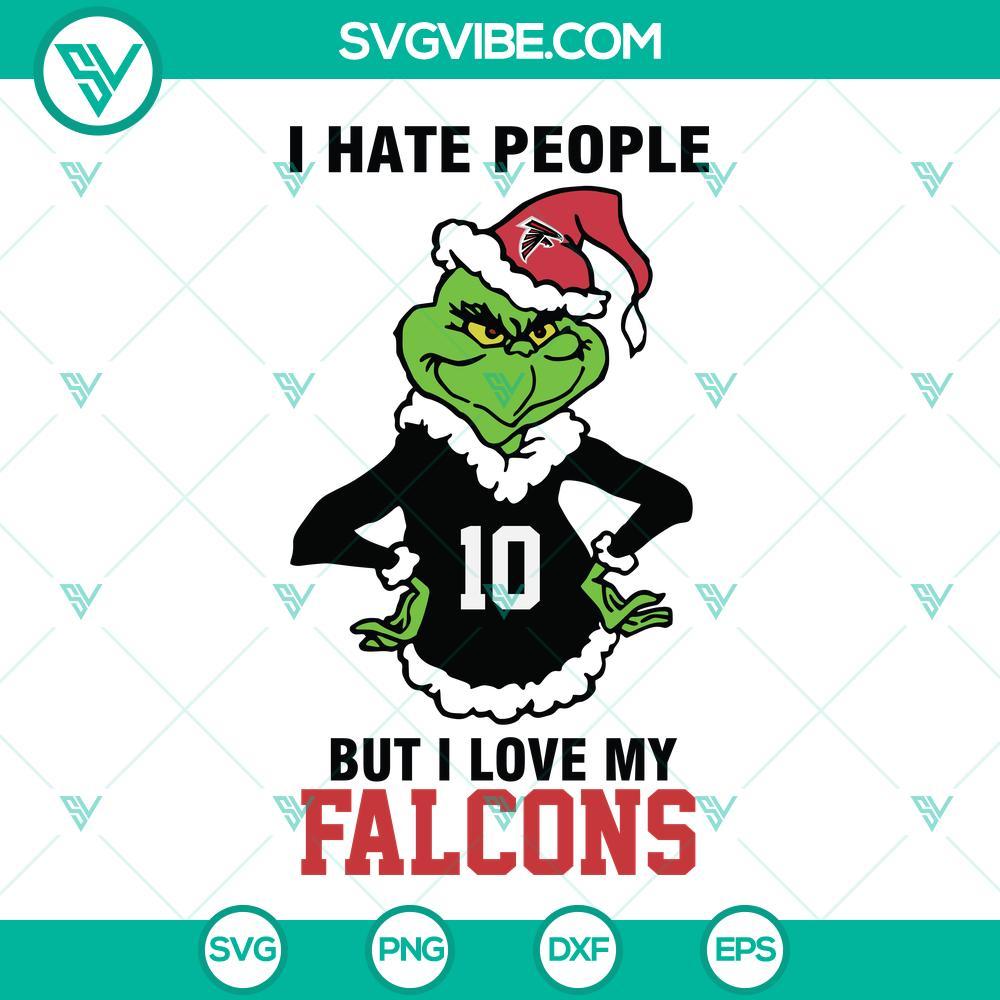 grinch atlanta falcons svg i hate people but i love my falcons football svg png dxf eps cut files mockup