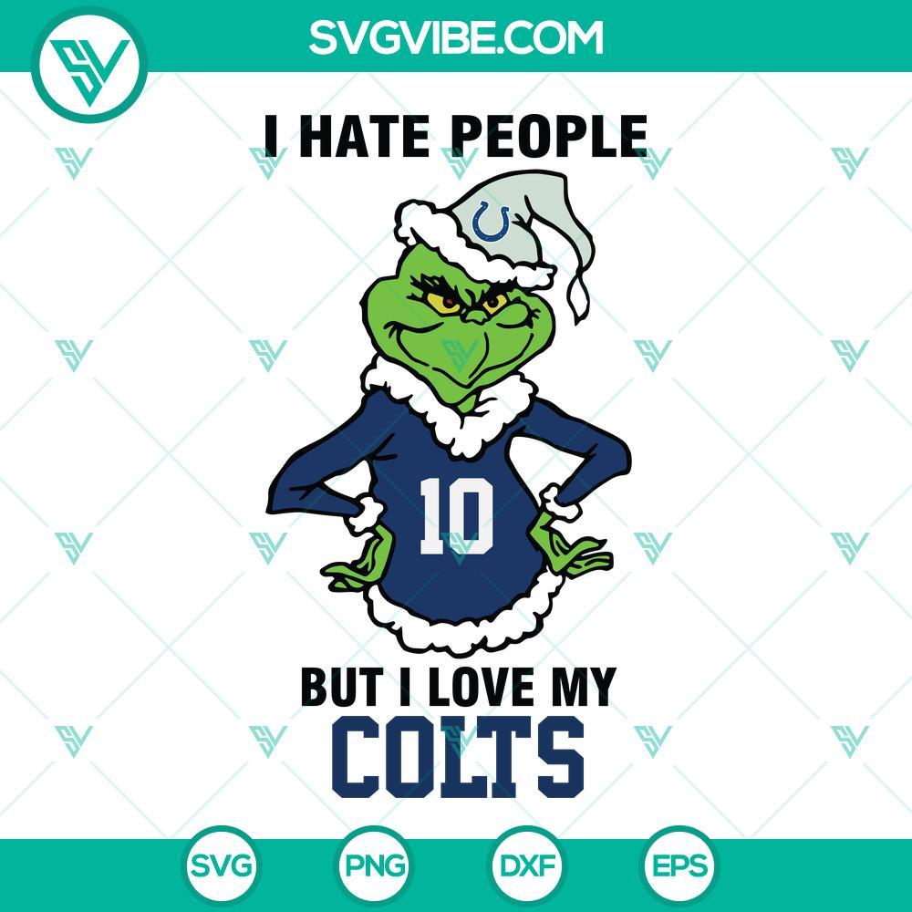 grinch indianapolis colts svg i hate people but i love my colts football svg png dxf eps cut files mockup