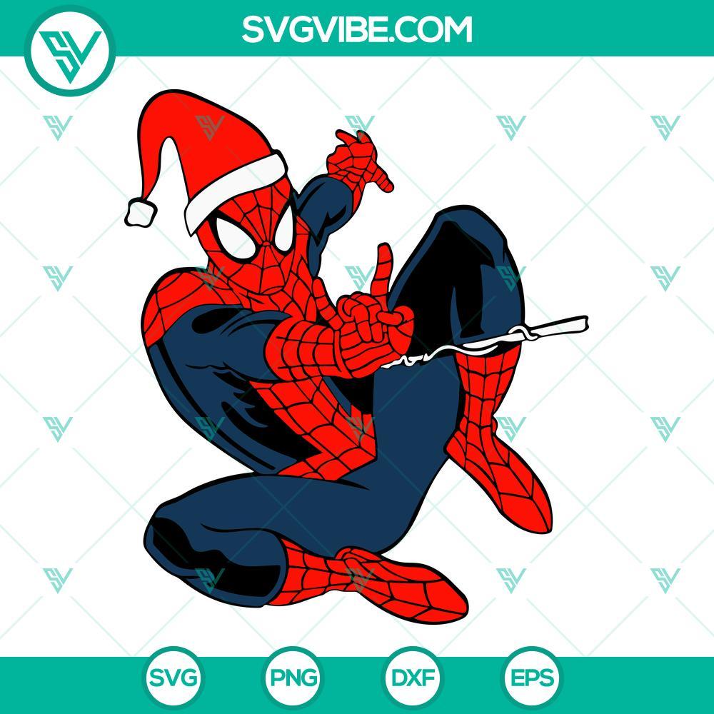 spider man christmas hat svg spider man merry christmas svg png eps dxf mockup