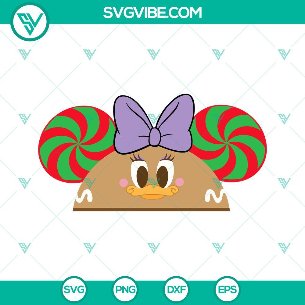 daisy duck gingerbread hat ears svg disney christmas svg png dxf eps mockup