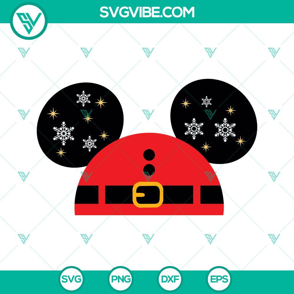 mickey santa hat ears svg disney christmas svg png dxf eps mockup