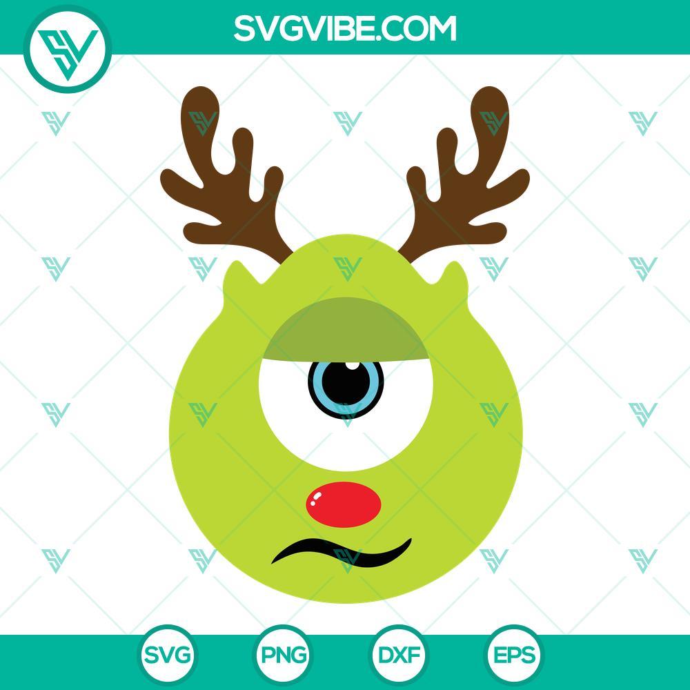 mike reindeer svg monsters inc christmas svg png dxf eps mockup