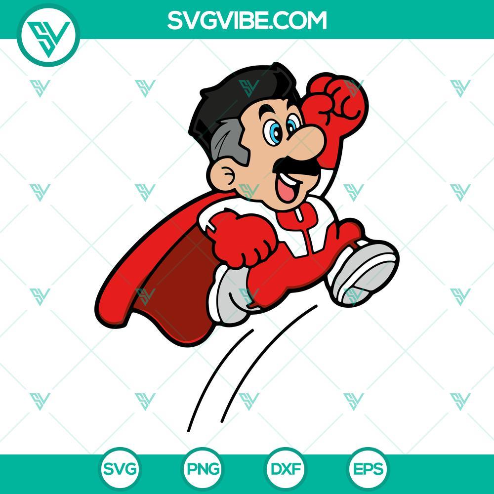 omni man super mario svg png dxf eps mockup