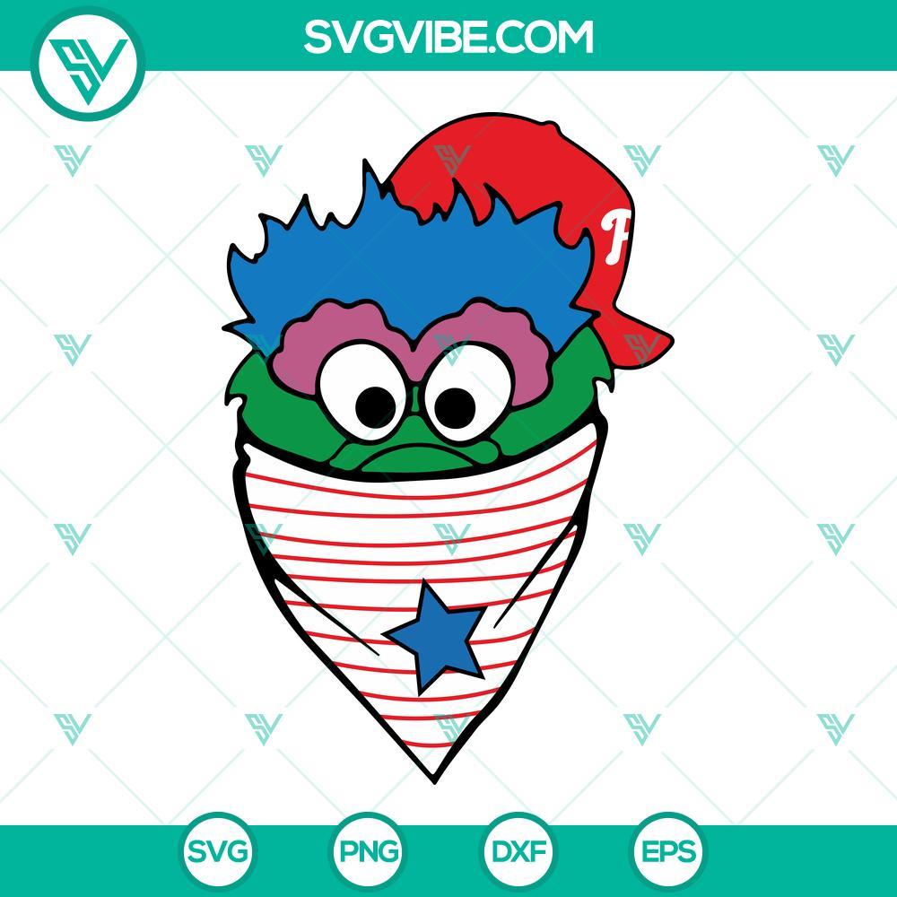 phillie phanatic bandana svg philadelphia phillies svg png dxf eps mockup