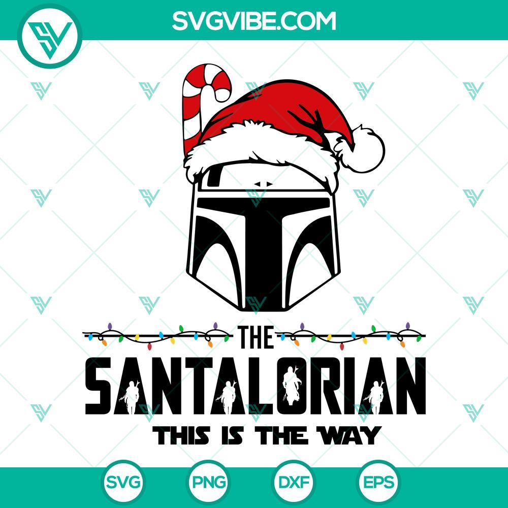 the santalorian svg this is the way star wars christmas svg png files mockup