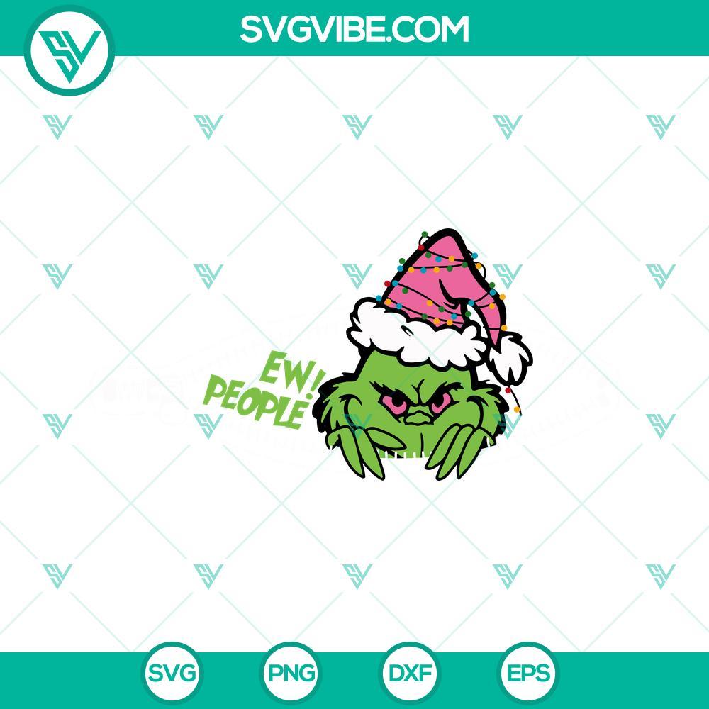 grinch ew people svg pink grinch svg grinch christmas svg png files mockup