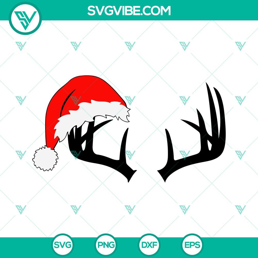 deer santa hat svg hunting christmas svg deer christmas svg mockup