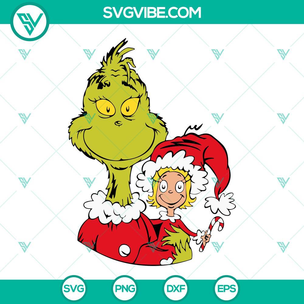 grinch and cindy lou who santa claus svg grinch svg cindy lou who svg mockup