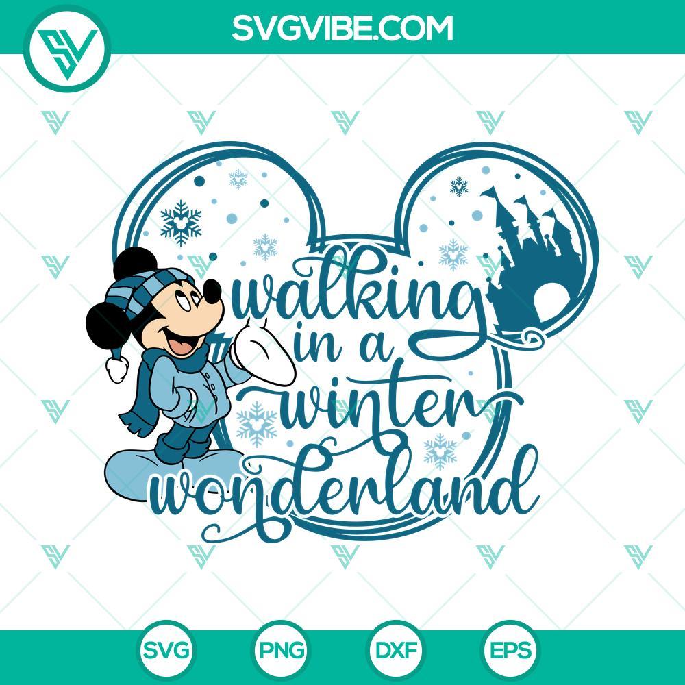 walking in a winter wonderland svg mickey mouse winter svg mickey mouse snowflakes christmas svg mockup