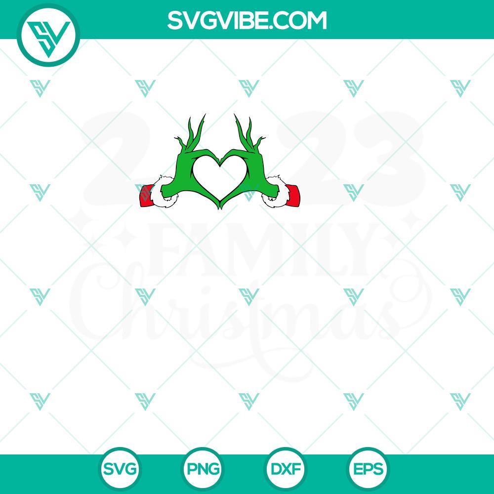 2023 family christmas svg grinch heart hand svg grinch family vacation 2023 svg mockup