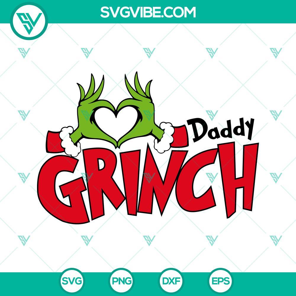 daddy grinch svg grinch heart hand svg daddy christmas svg mockup