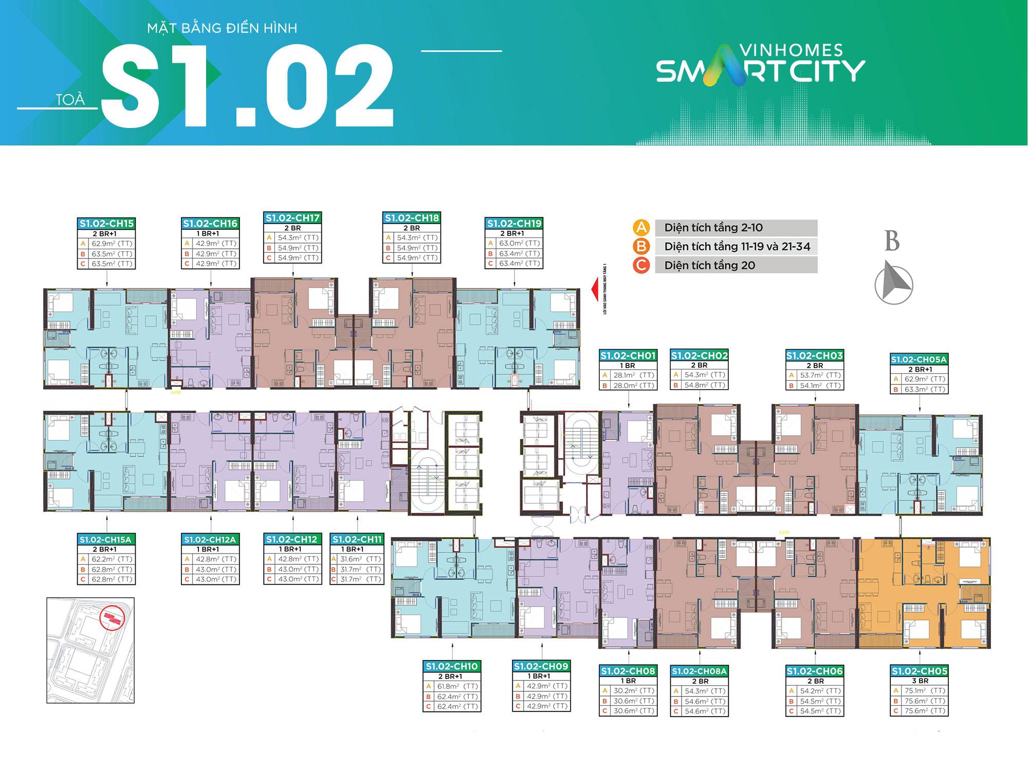 hinh anh Toa S1.02 Vinhomes Smart City | Bang gia cap nhat moi nhat so 3