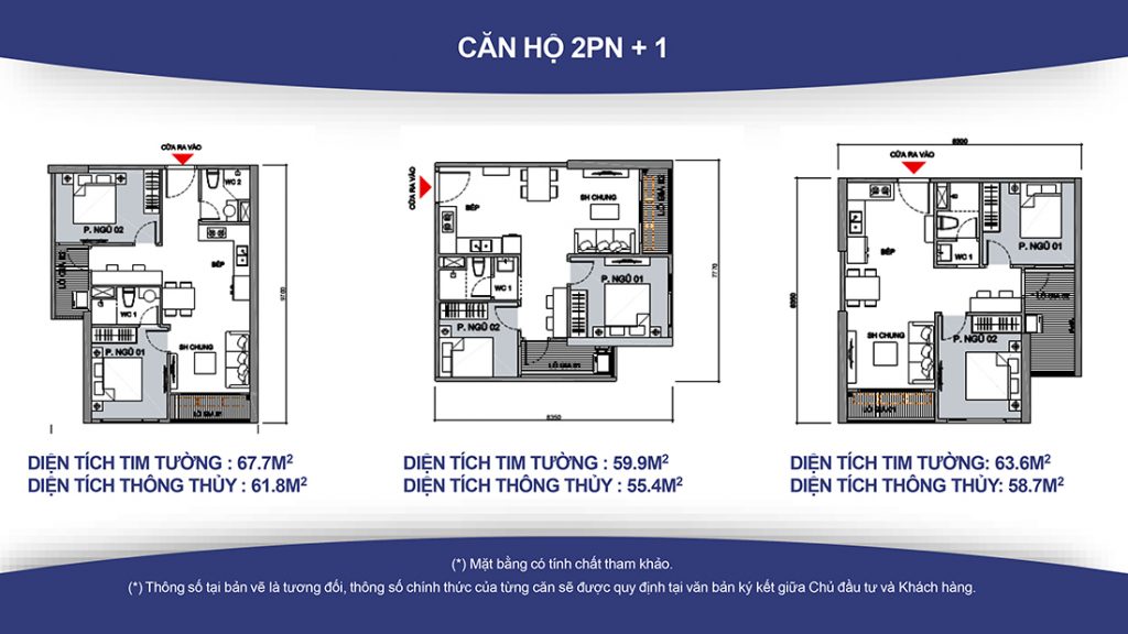 Mặt bằng thiết kế căn hộ S2.05 Vinhomes Smart City 2 phòng ngủ 1 WC